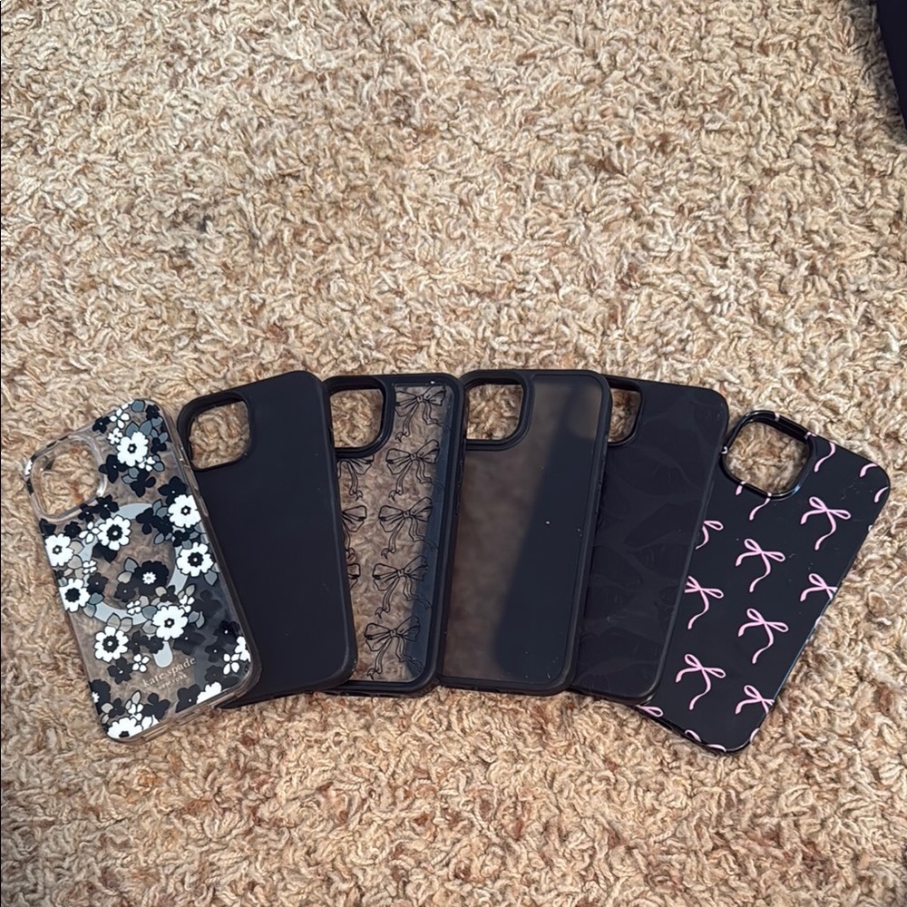 Floral, black, and pink IPhone 13 phone cases